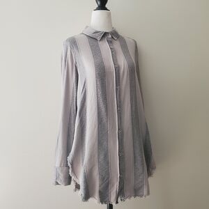 Anthropologie Bella Dahl Striped Button Down Shirt